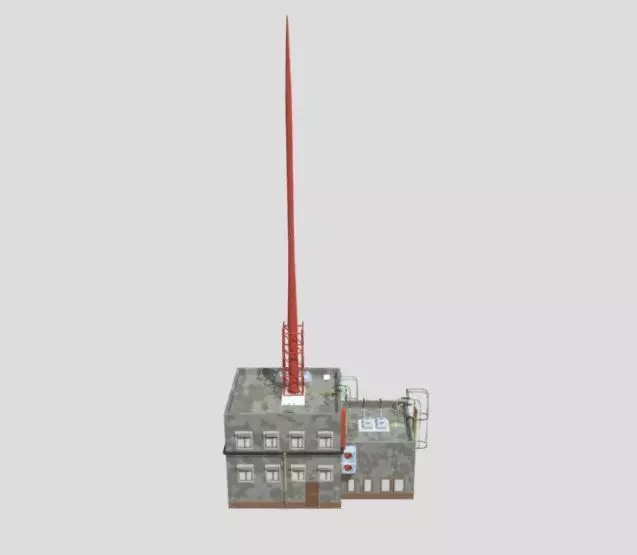 Modern Building  Low-poly 3D model_0
