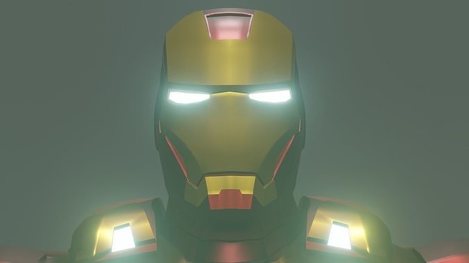 Avengers Iron Man Mark LXXXV suit 3D Model with Mjolnir 3D model