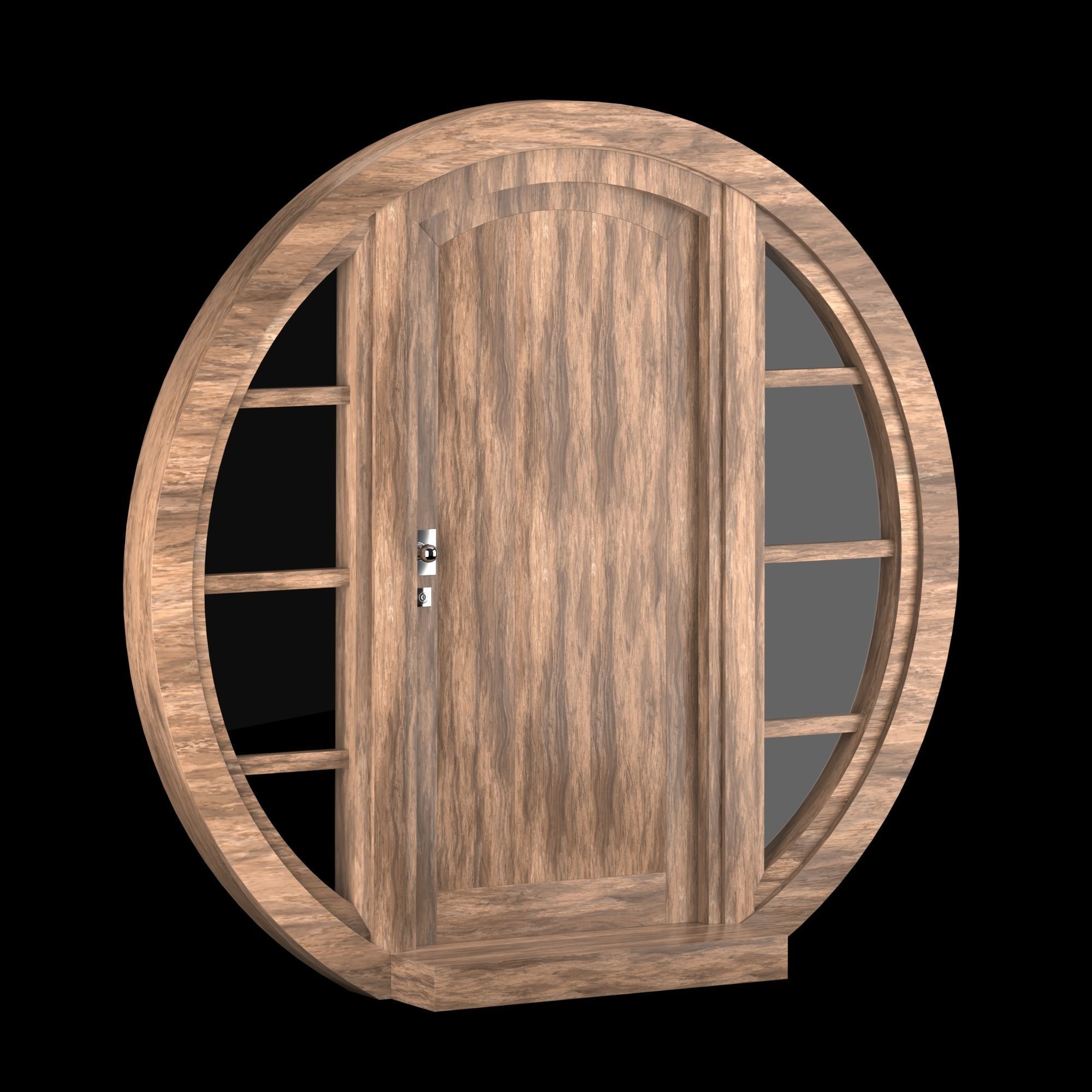 Exterior Large Doors 3D model_3