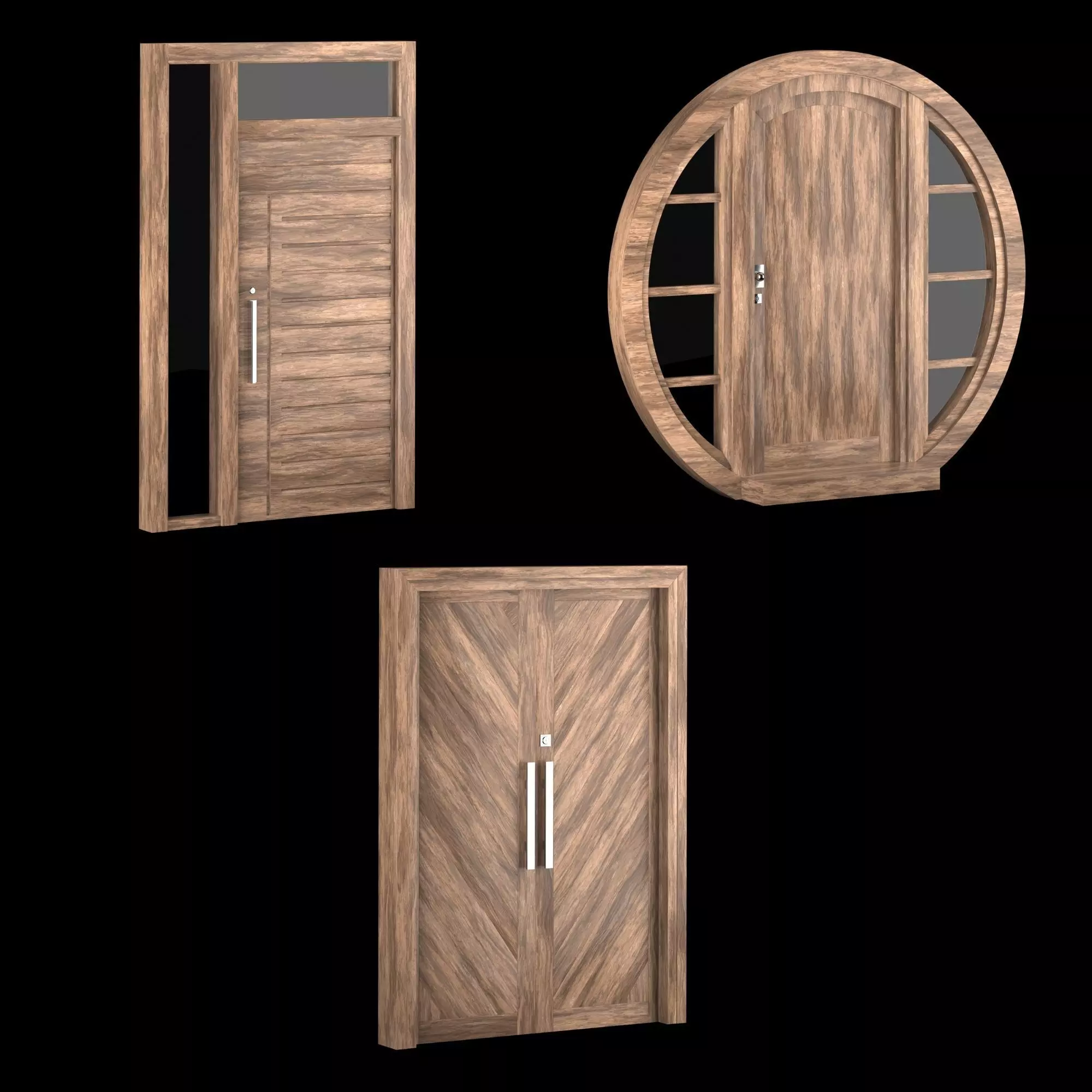 Exterior Large Doors 3D model_0