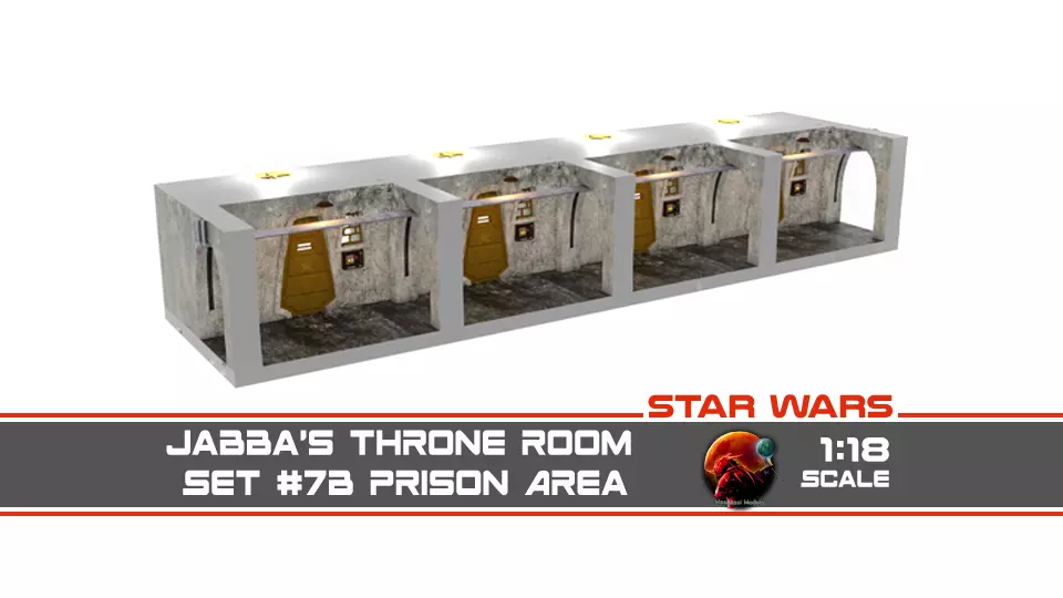 Jabbas Throne Room - Set 7B - Prison Area 1-18 scale Kenner 3D print model_0