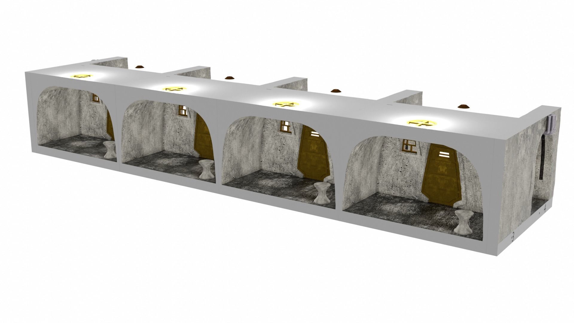 Jabbas Throne Room - Set 7b - Prison Area 1-12 scale Blackseries 3D print model_5