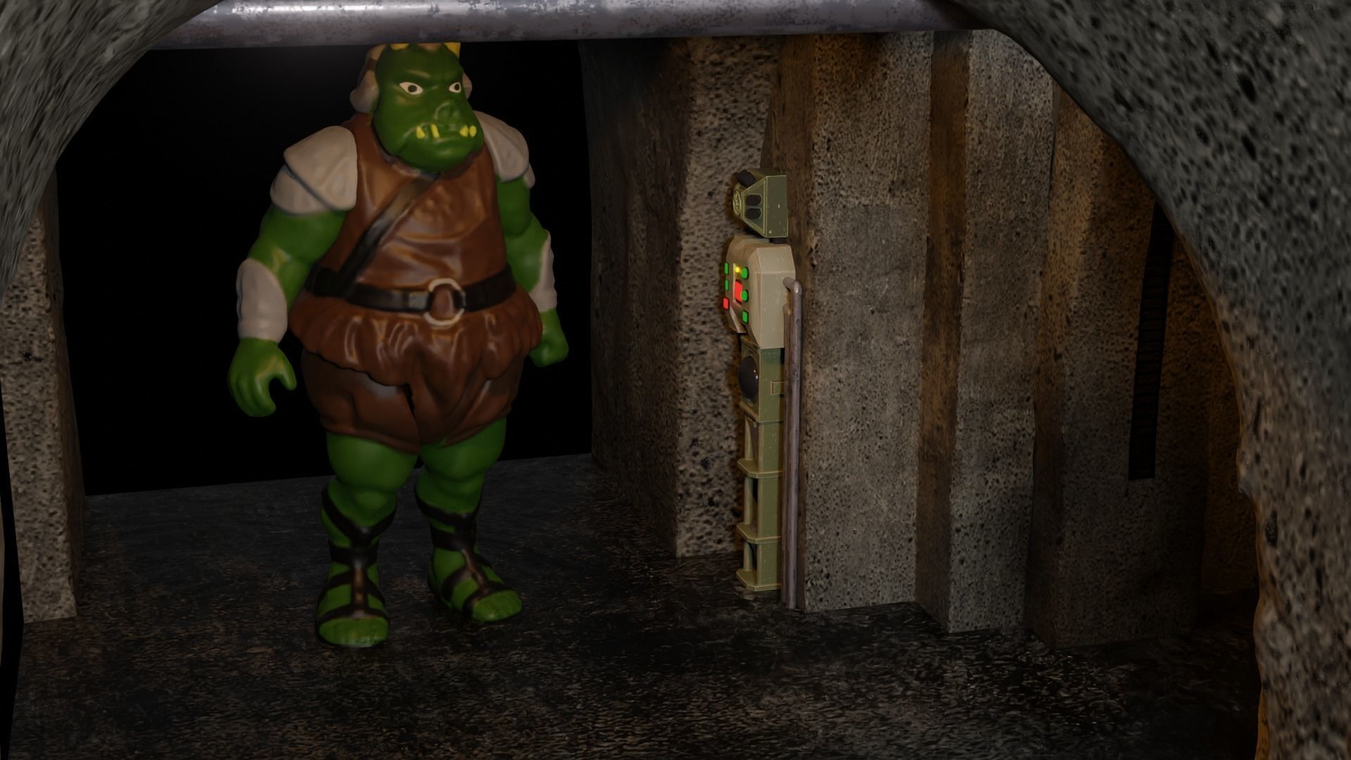 Jabbas Throne Room - Set 7b - Prison Area 1-12 scale Blackseries 3D print model_12