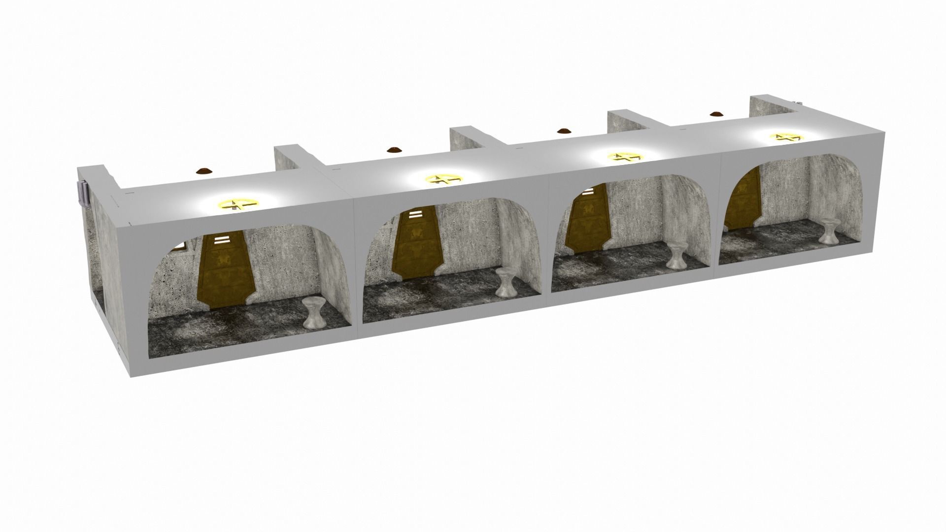 Jabbas Throne Room - Set 7b - Prison Area 1-12 scale Blackseries 3D print model_2