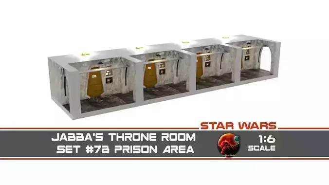 Jabbas Throne Room - Set 7B - Prison Area 1-6 scale Hottoys