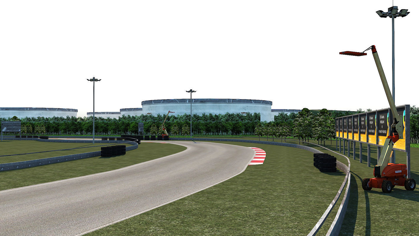 Korfez Race and F1 Track for Game and Projects Low-poly 3D model_1