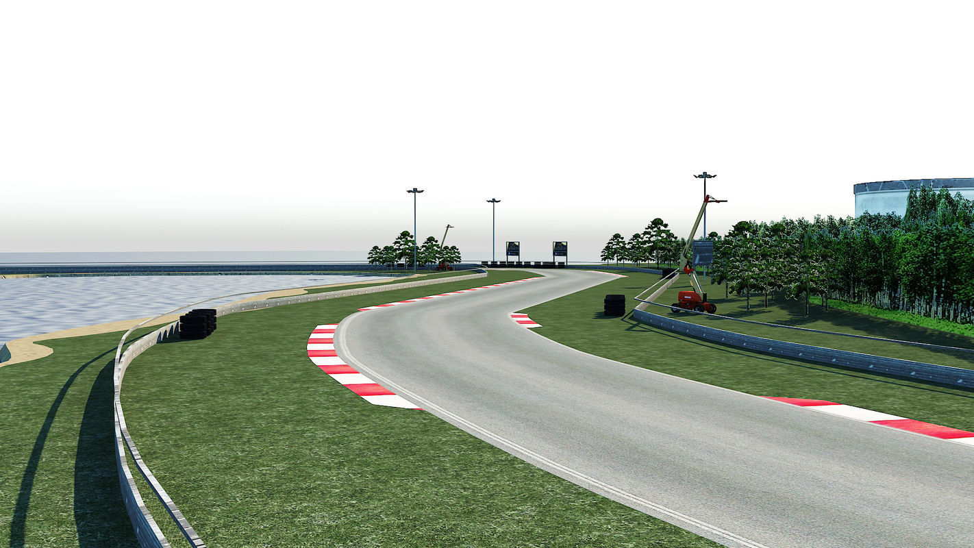 Korfez Race and F1 Track for Game and Projects Low-poly 3D model_2