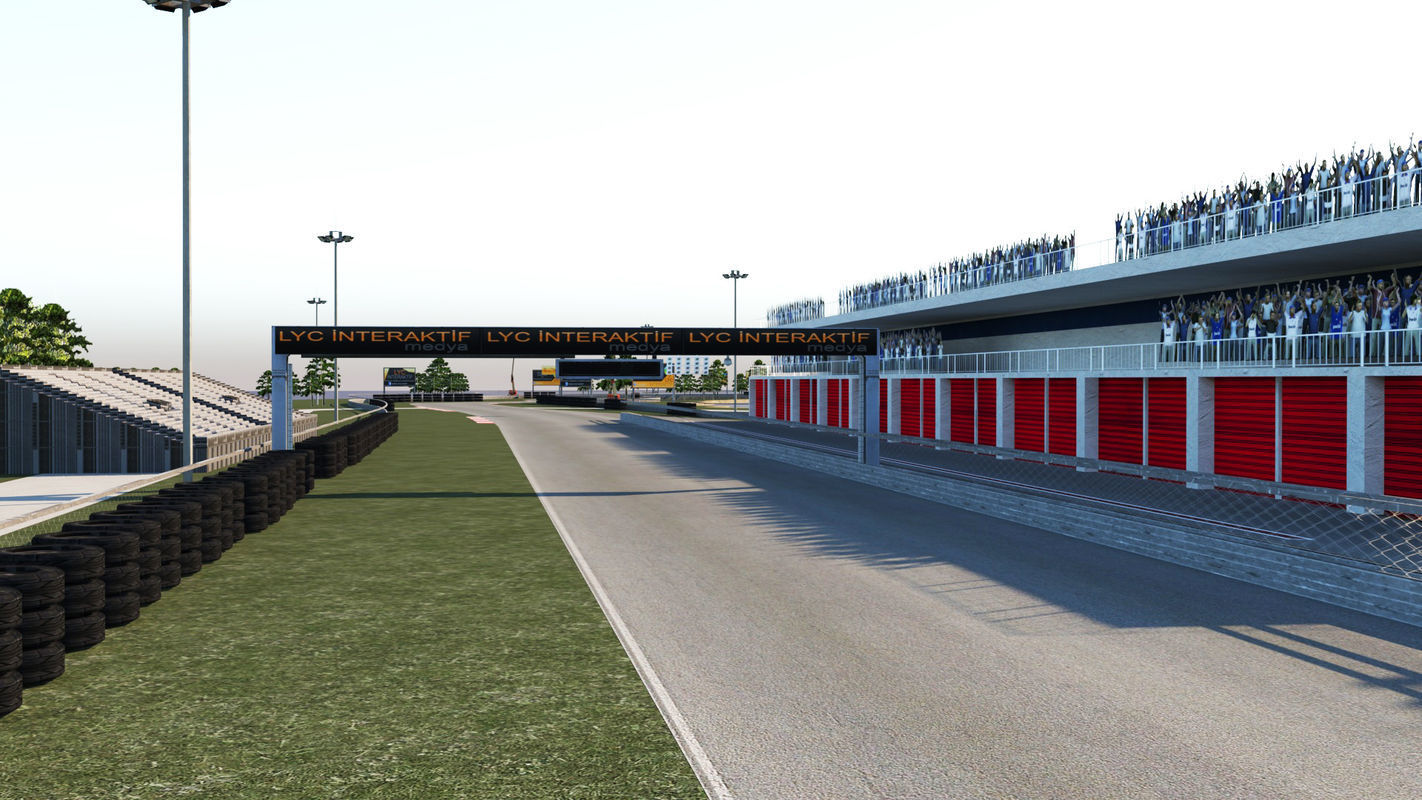 Korfez Race and F1 Track for Game and Projects Low-poly 3D model_5