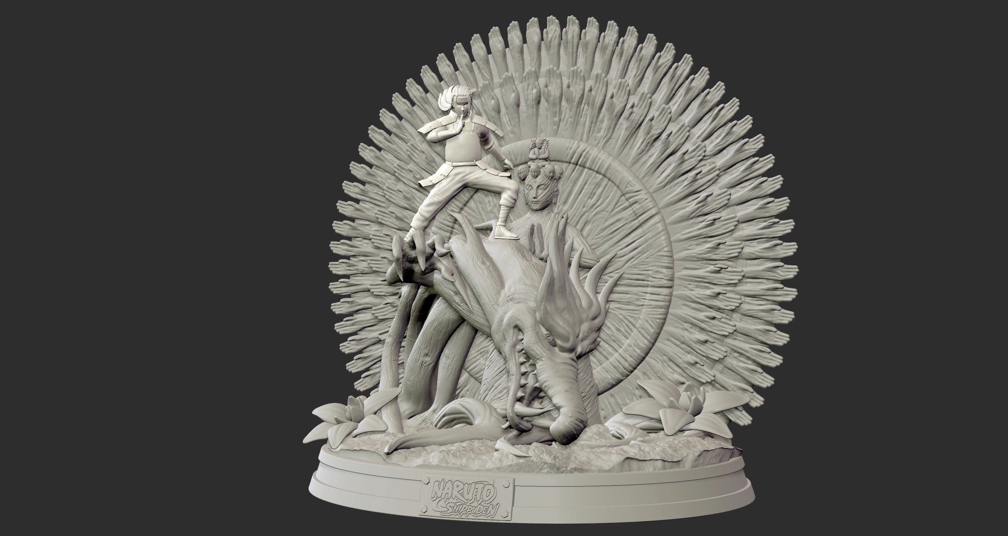 Hashirama Senju Wood Dragon Naruto Shipuden 3d Print Statue 3D print model_4