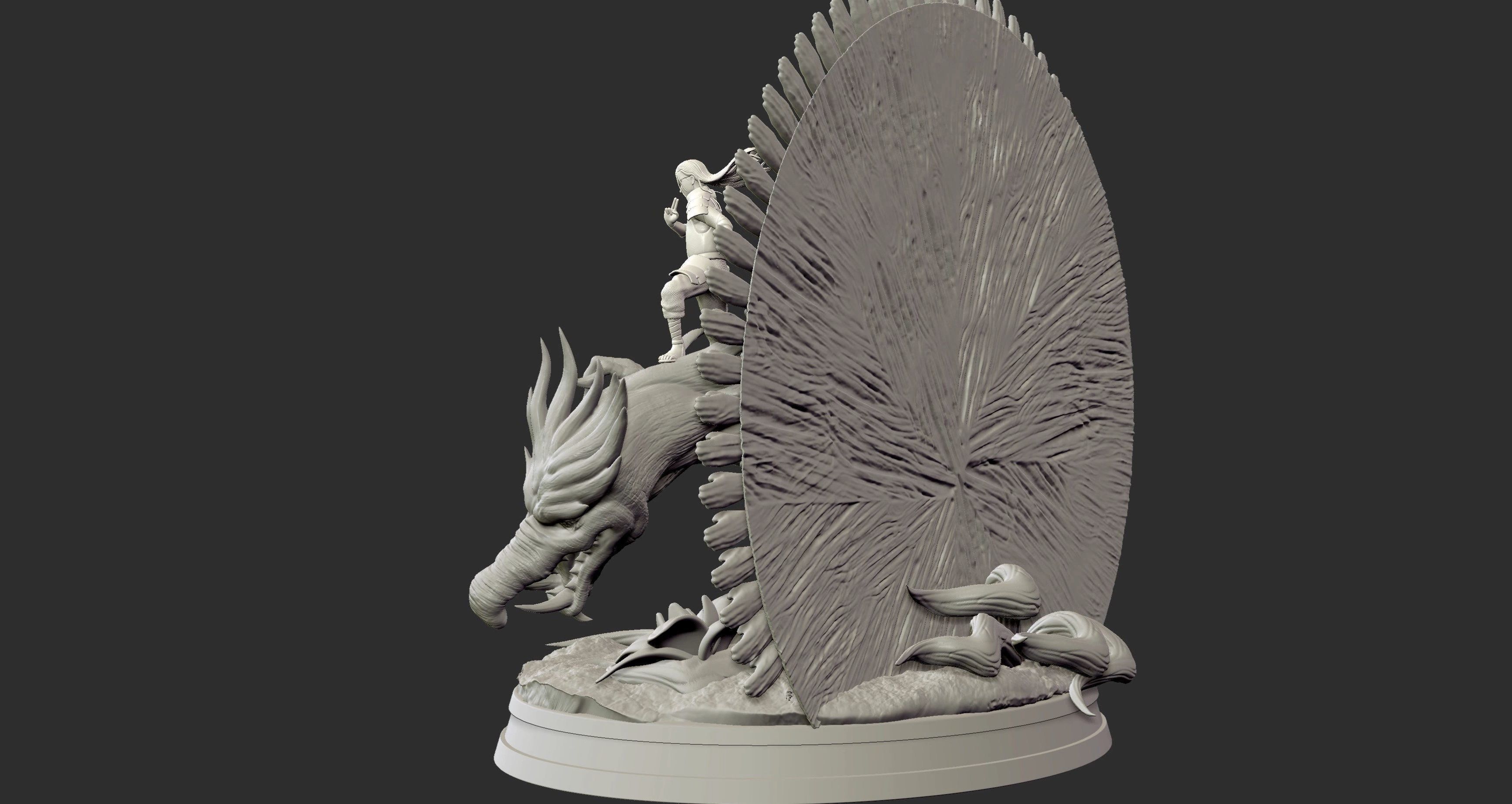 Hashirama Senju Wood Dragon Naruto Shipuden 3d Print Statue 3D print model_18