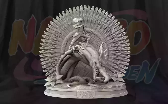 Hashirama Senju Wood Dragon Naruto Shipuden 3d Print Statue 3D print model