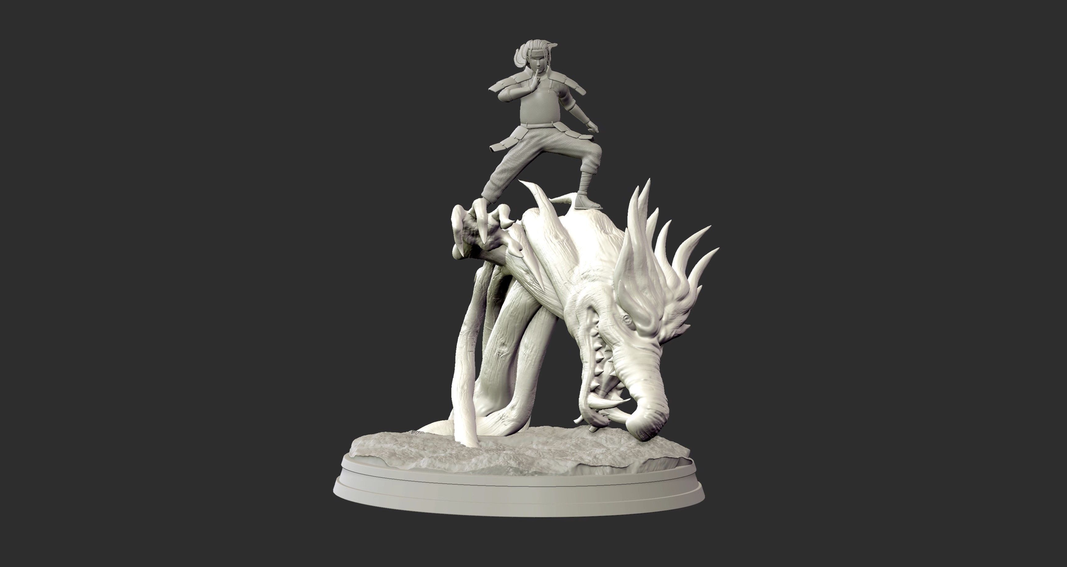 Hashirama Senju Wood Dragon 3d Print figure Medium size 3D print model_3