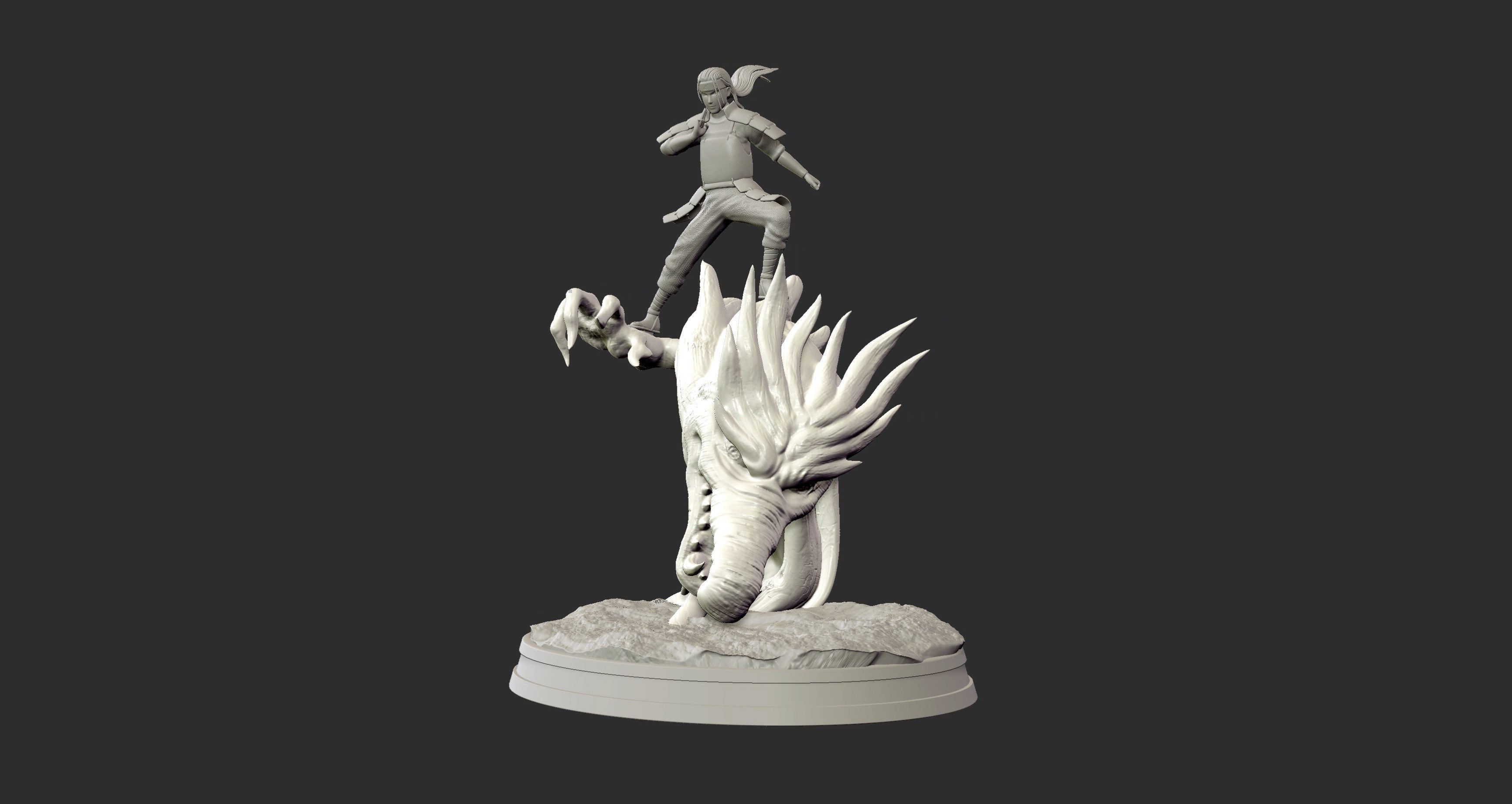 Hashirama Senju Wood Dragon 3d Print figure Medium size 3D print model_5