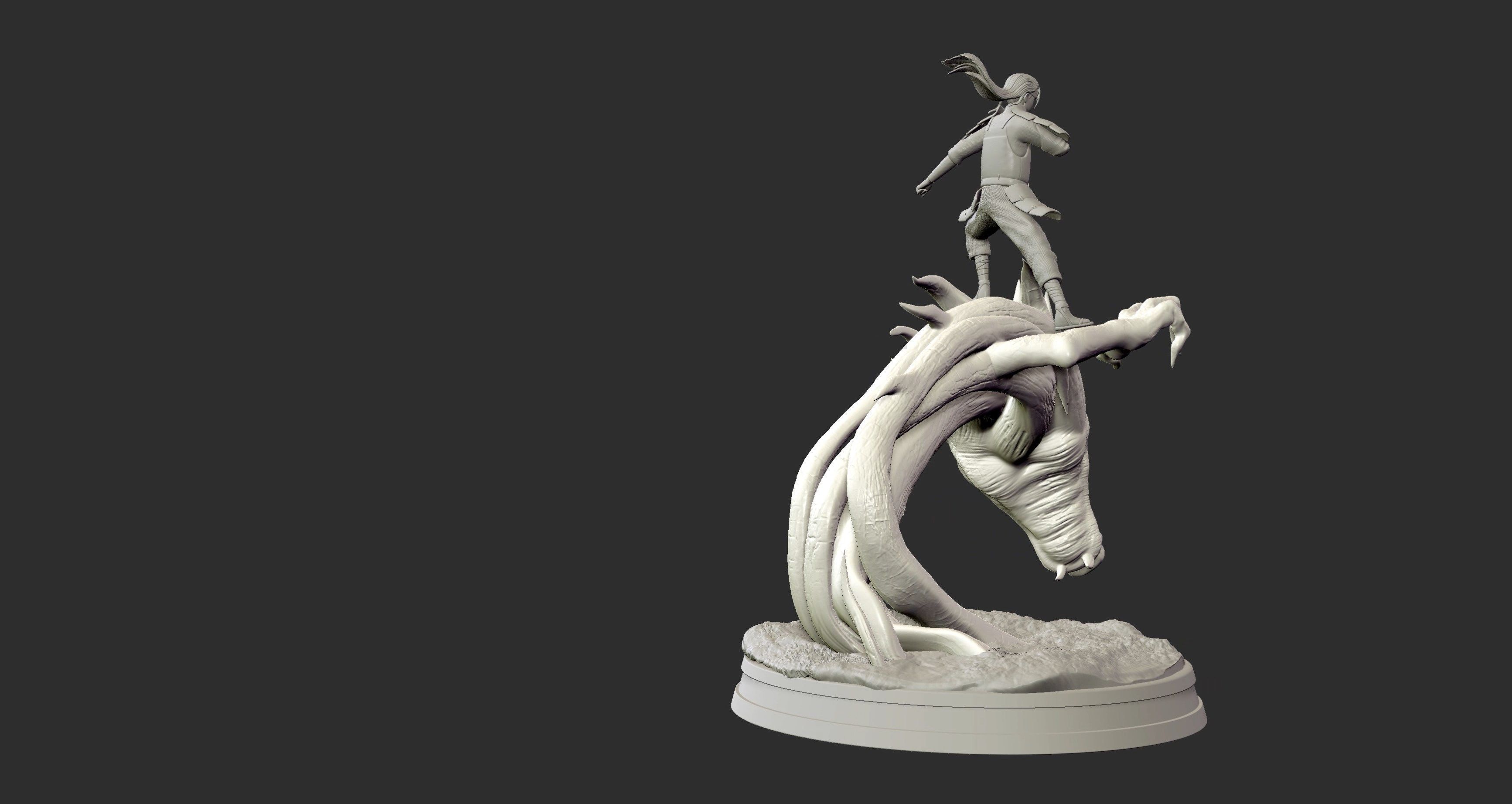 Hashirama Senju Wood Dragon 3d Print figure Medium size 3D print model_17