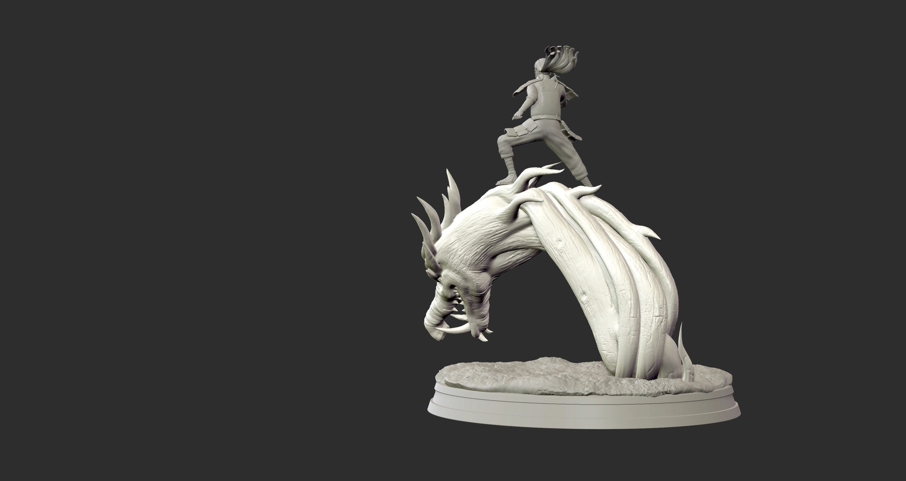 Hashirama Senju Wood Dragon 3d Print figure Medium size 3D print model_12