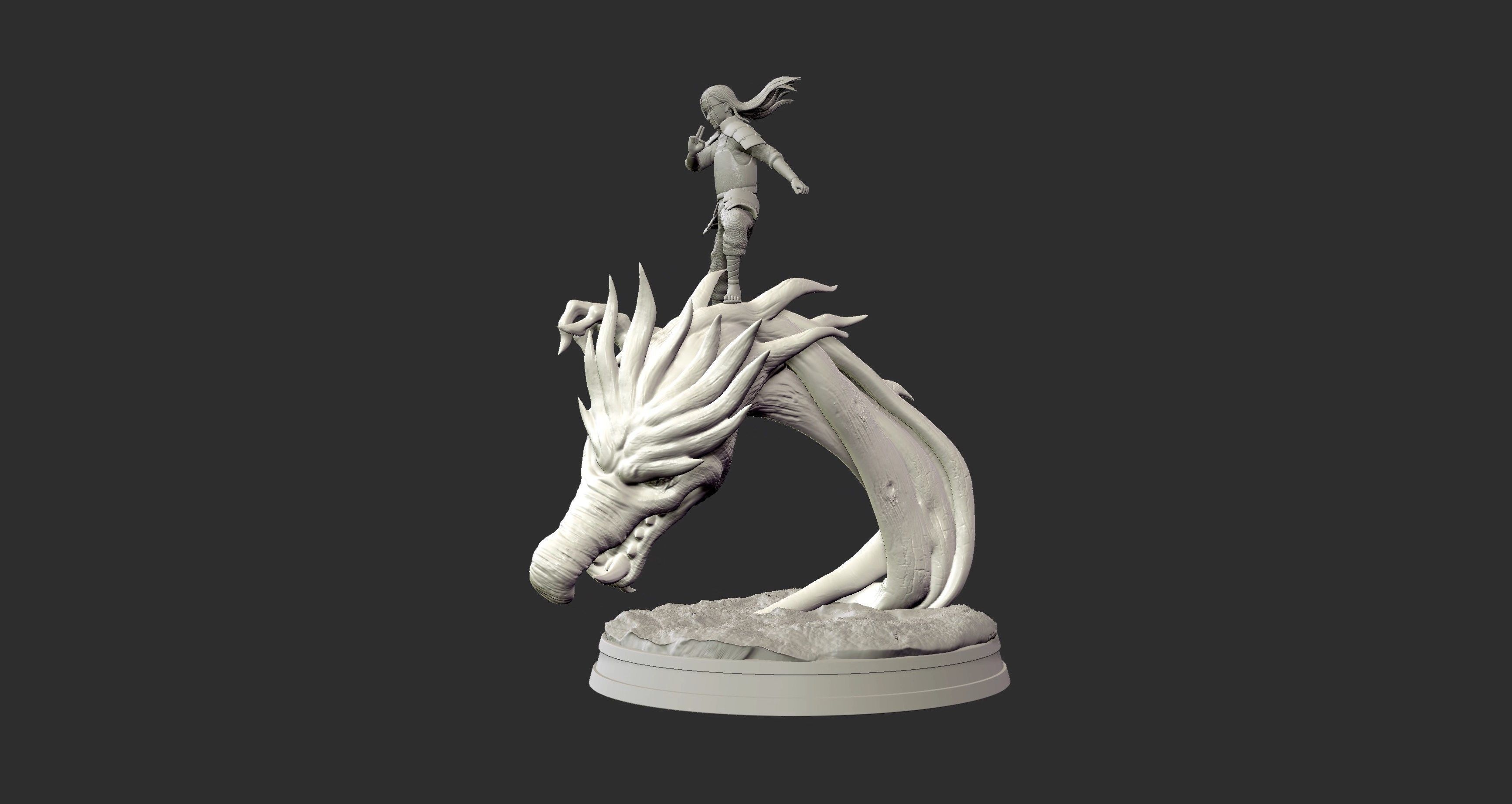 Hashirama Senju Wood Dragon 3d Print figure Medium size 3D print model_7