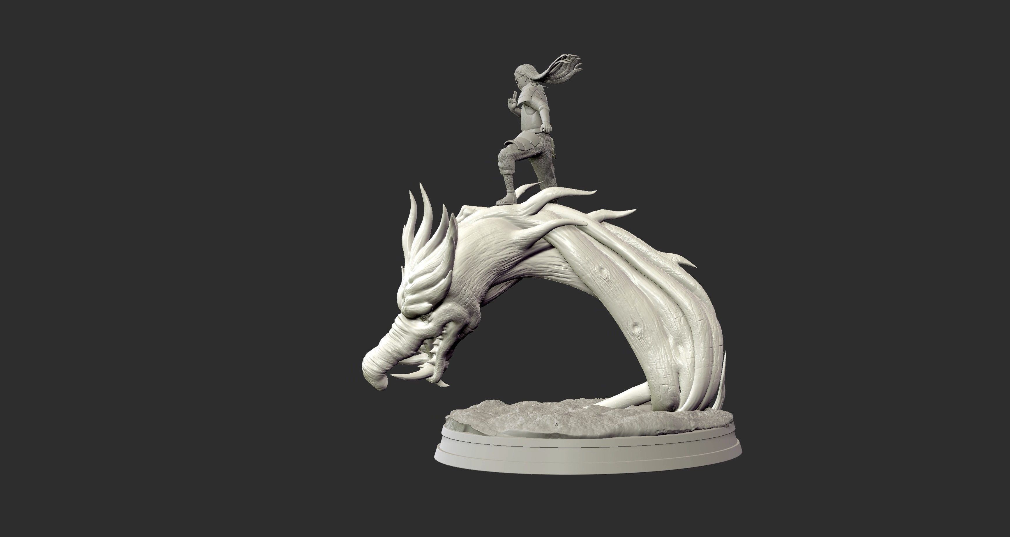 Hashirama Senju Wood Dragon 3d Print figure Medium size 3D print model_9