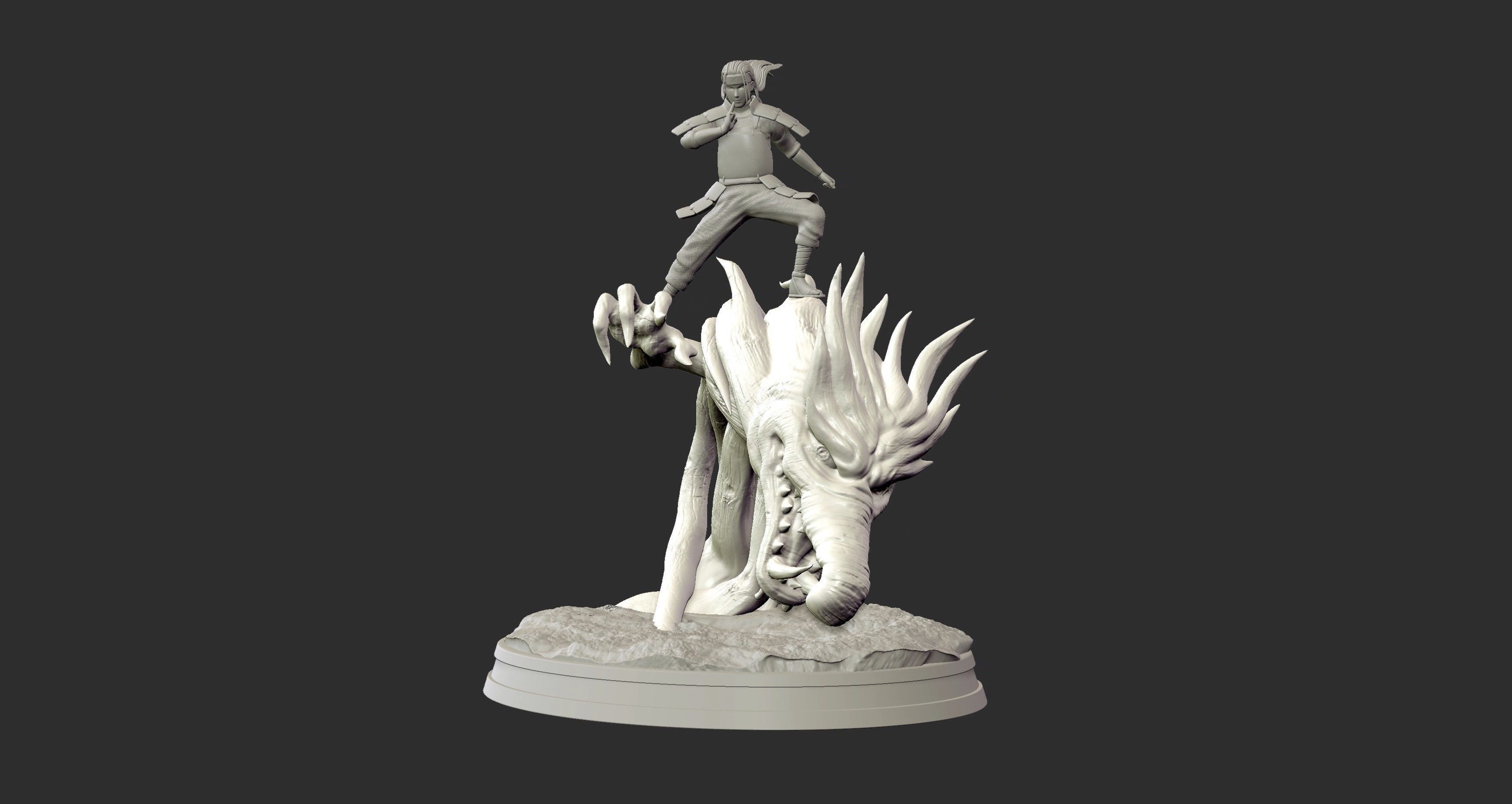 Hashirama Senju Wood Dragon 3d Print figure Medium size 3D print model_4