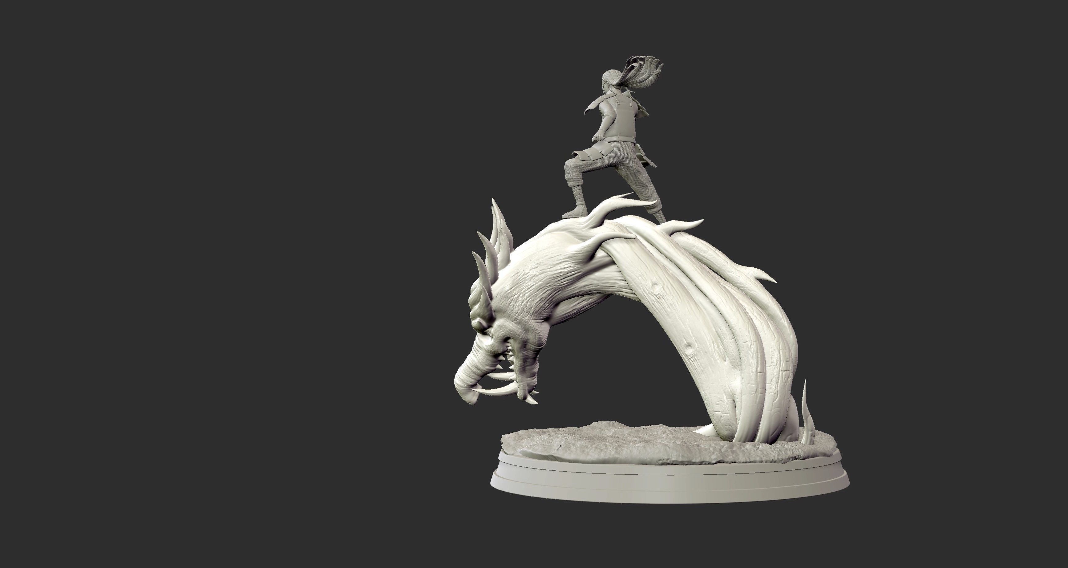 Hashirama Senju Wood Dragon 3d Print figure Medium size 3D print model_11