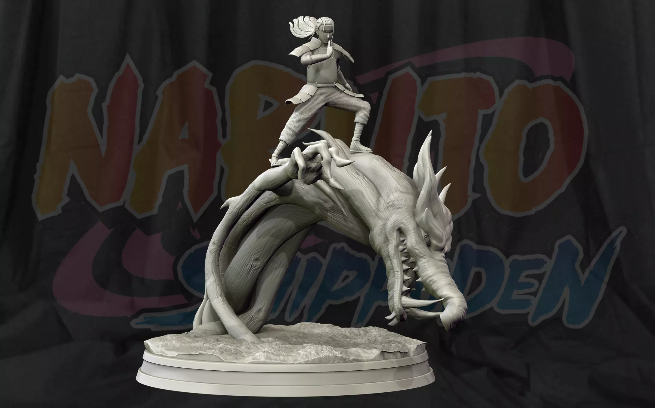 Hashirama Senju Wood Dragon 3d Print figure Medium size 3D print model_0