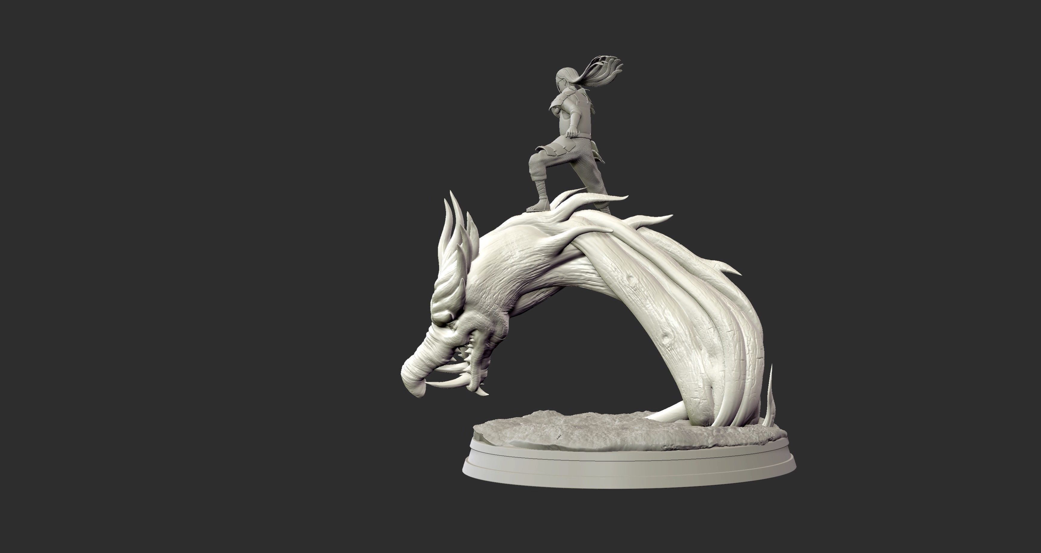 Hashirama Senju Wood Dragon 3d Print figure Medium size 3D print model_10