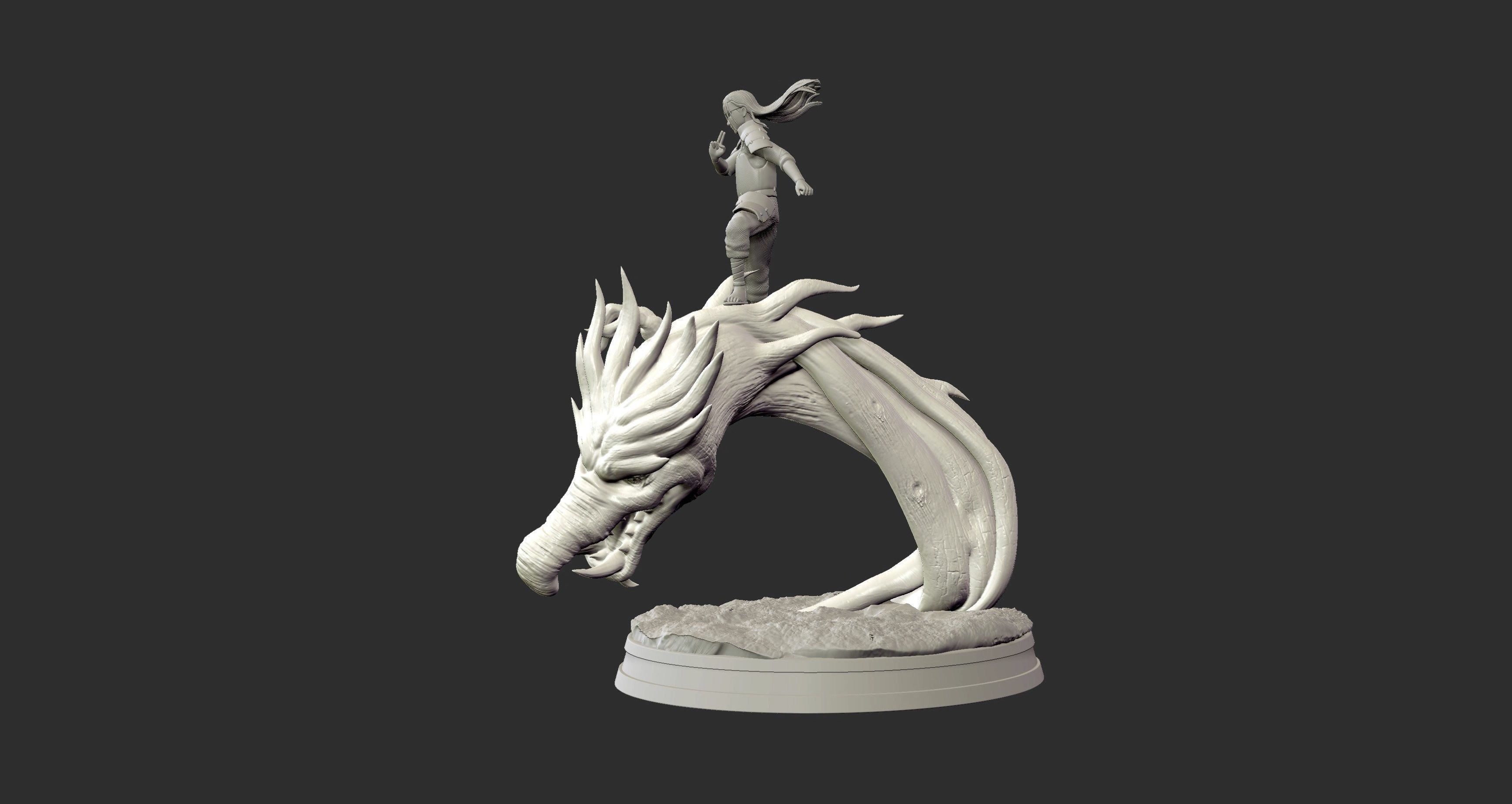 Hashirama Senju Wood Dragon 3d Print figure Medium size 3D print model_8