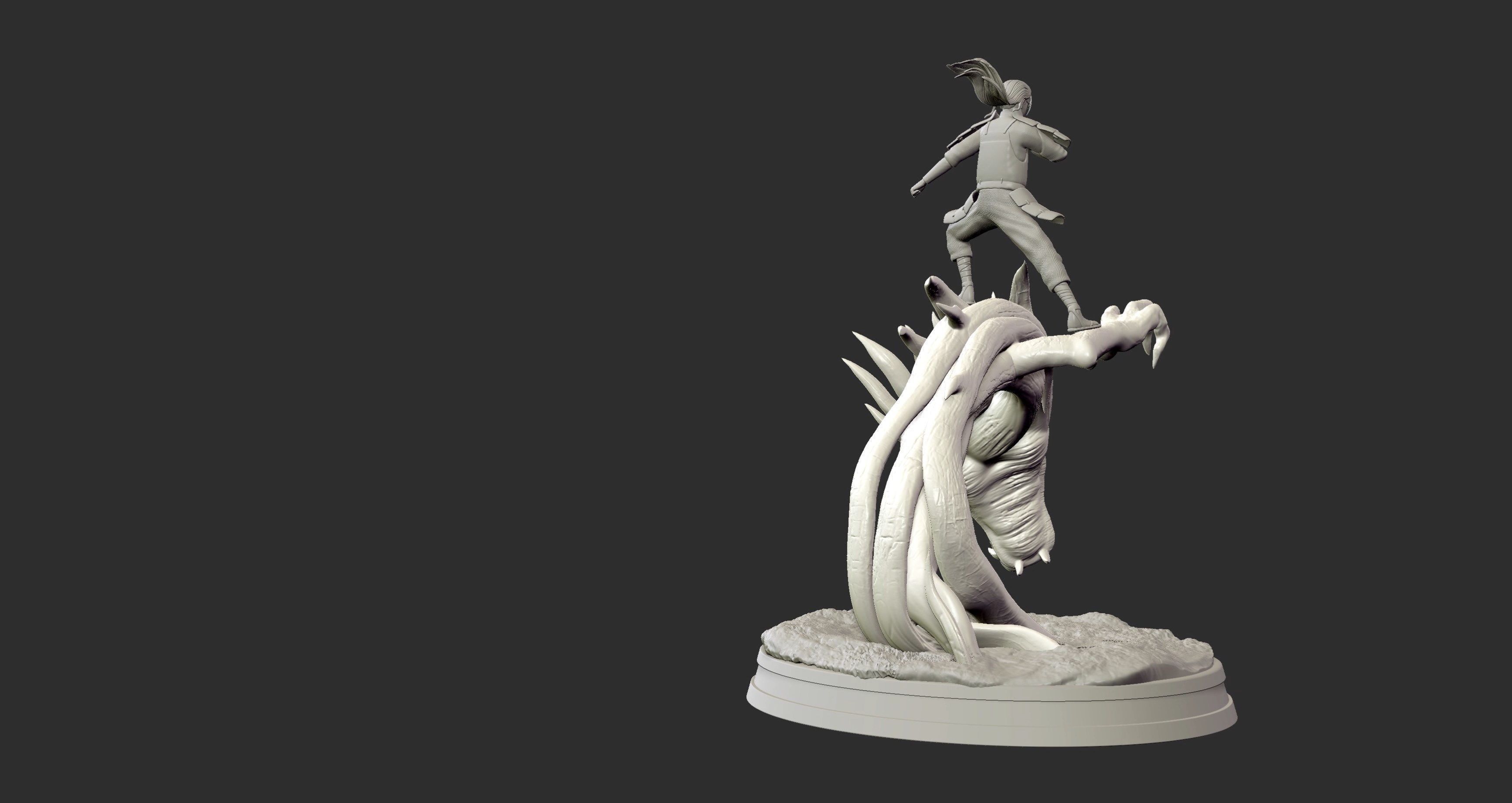 Hashirama Senju Wood Dragon 3d Print figure Medium size 3D print model_16