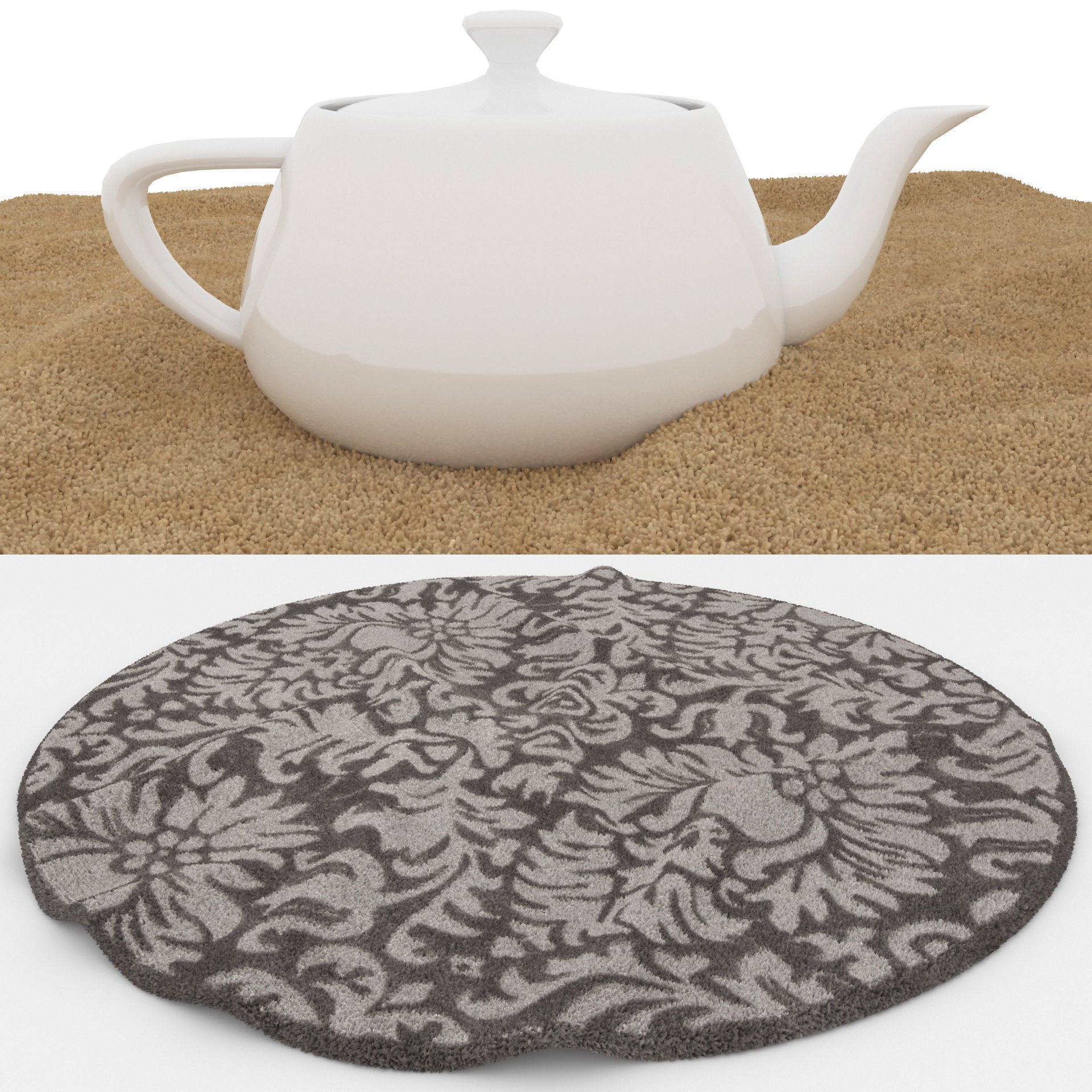 Rugs No 494 Low-poly 3D model_1