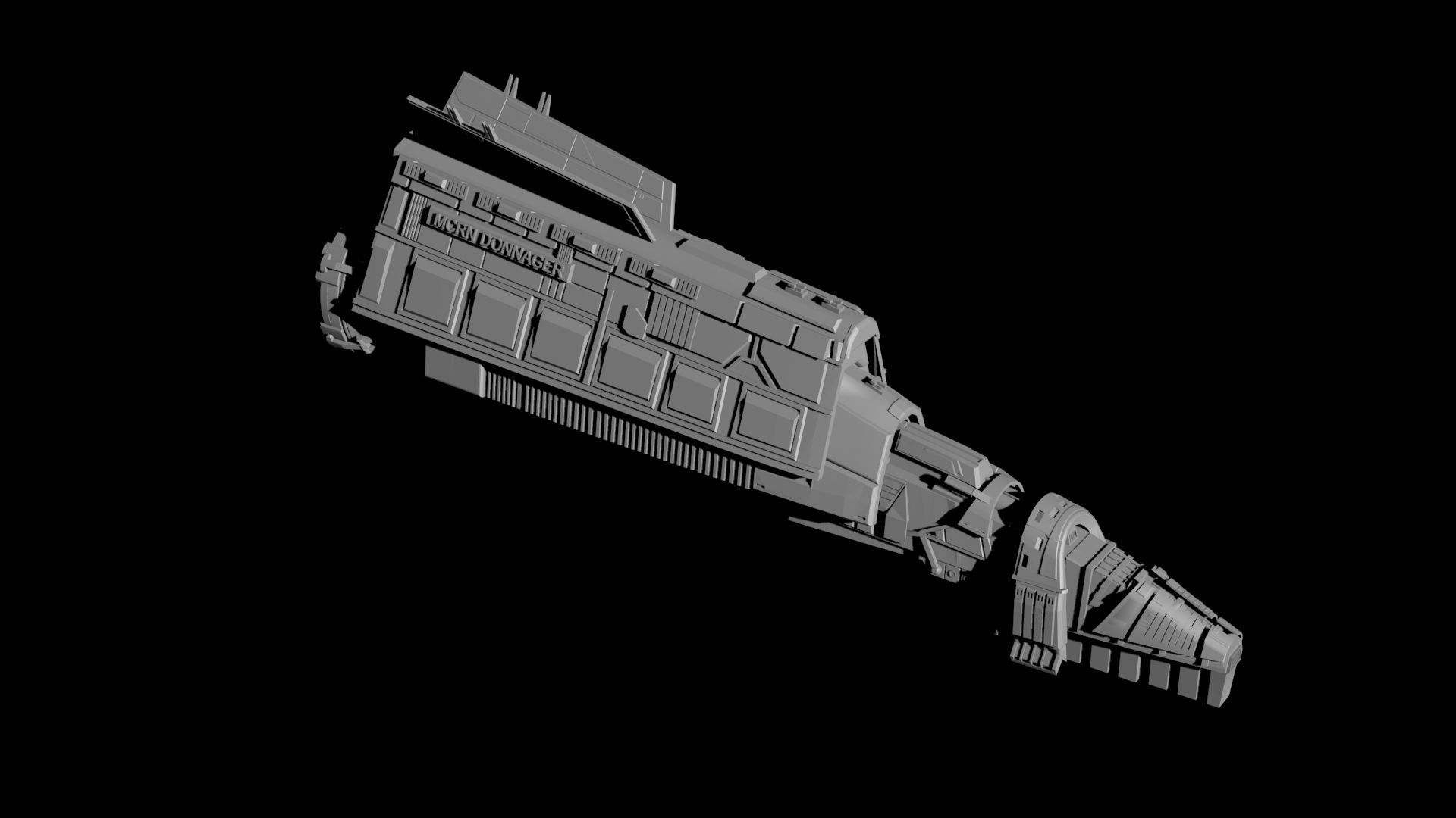 Expanse MCRN Donnager 3D print model_13