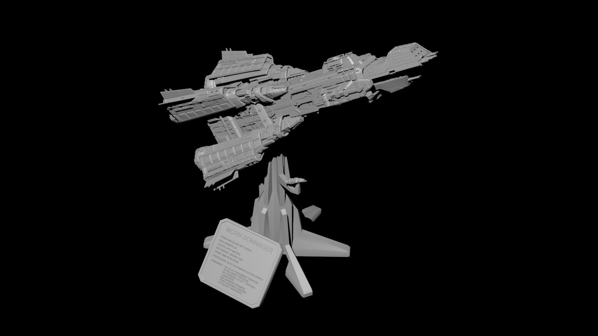 Expanse MCRN Donnager 3D print model_10