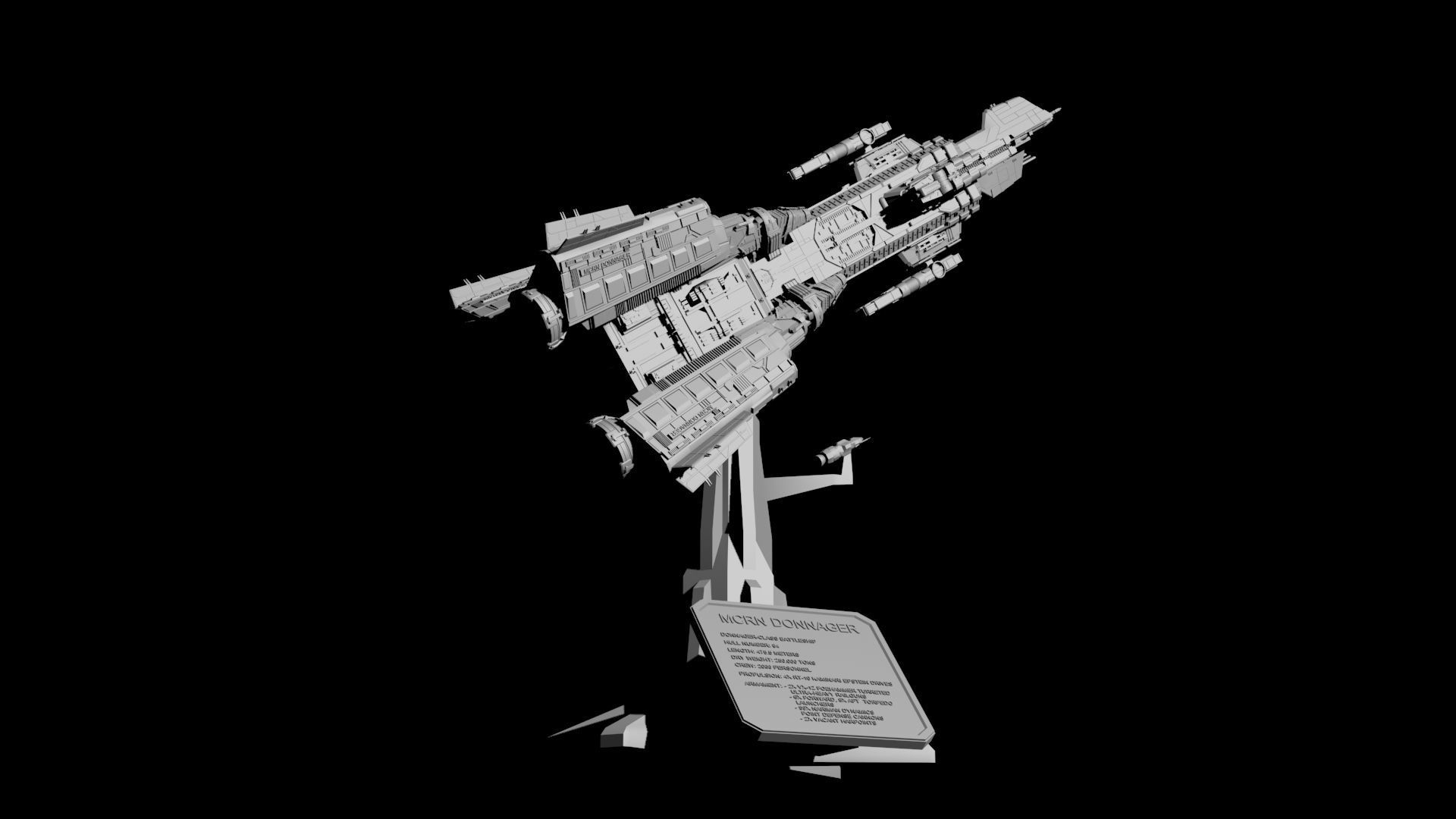 Expanse MCRN Donnager 3D print model_12