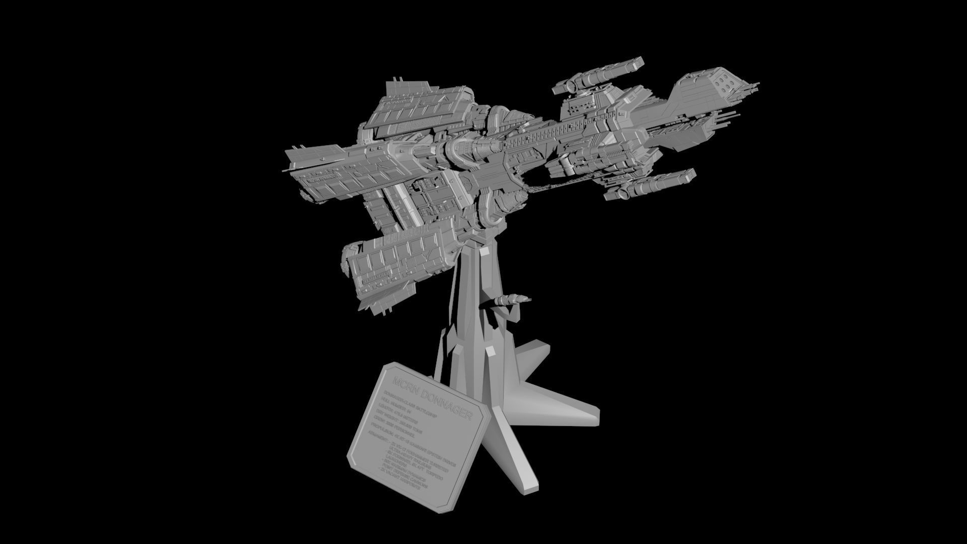 Expanse MCRN Donnager 3D print model_11