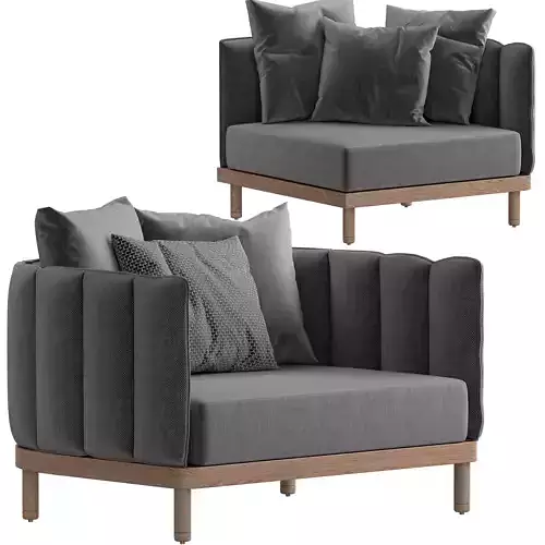 Softline outdoor lounge chair