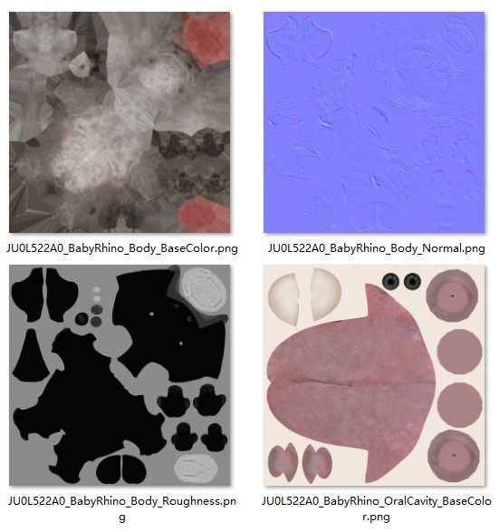 Rhino Baby Animated  VFX Grace 3D model_15