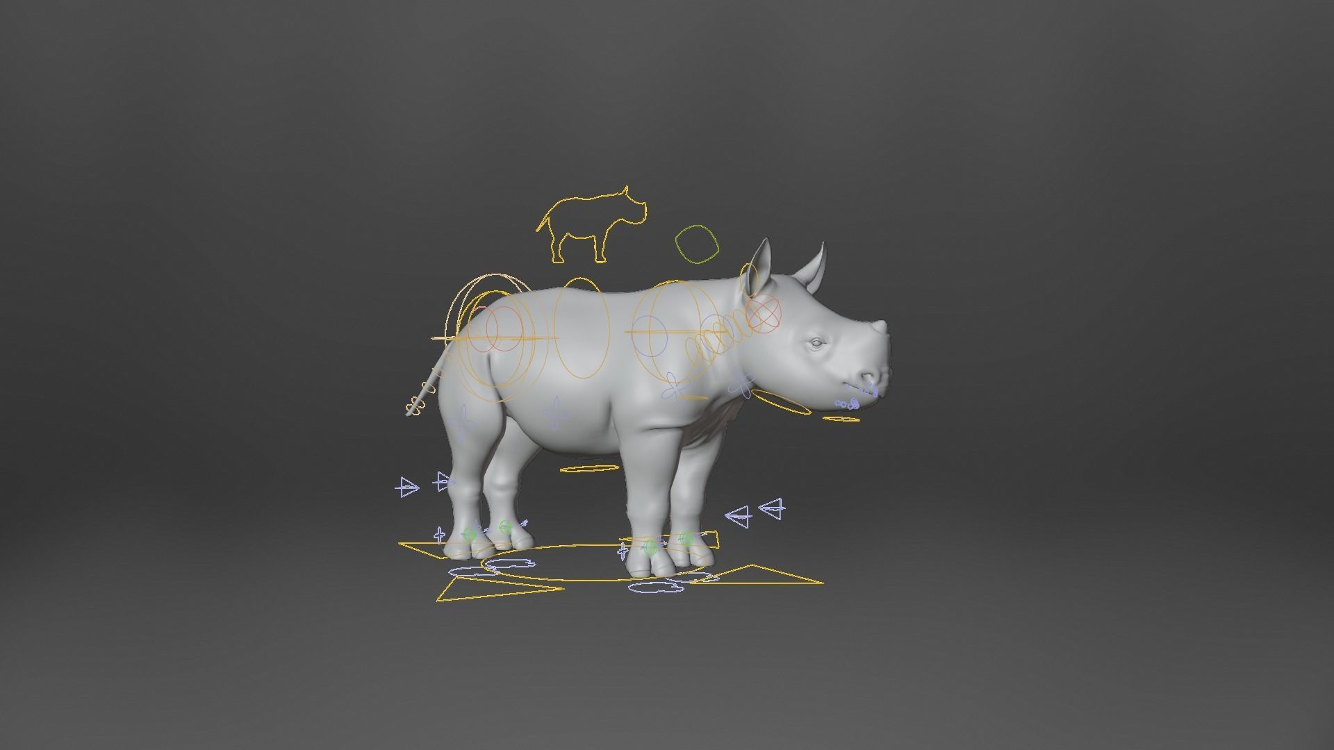 Rhino Baby Animated  VFX Grace 3D model_14