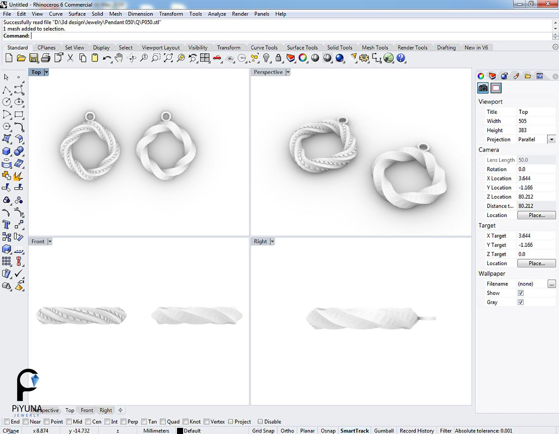 Pendant 050 3D print model_4