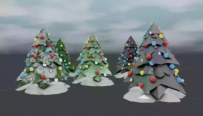 Christmas Tree Low Poly 2021 Free low-poly 3D model