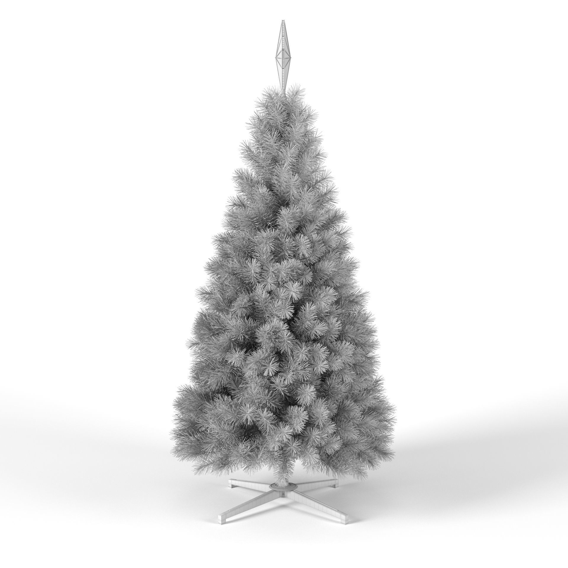 Christmas Tree 7 feet With Multicolor Lights 3D model_8