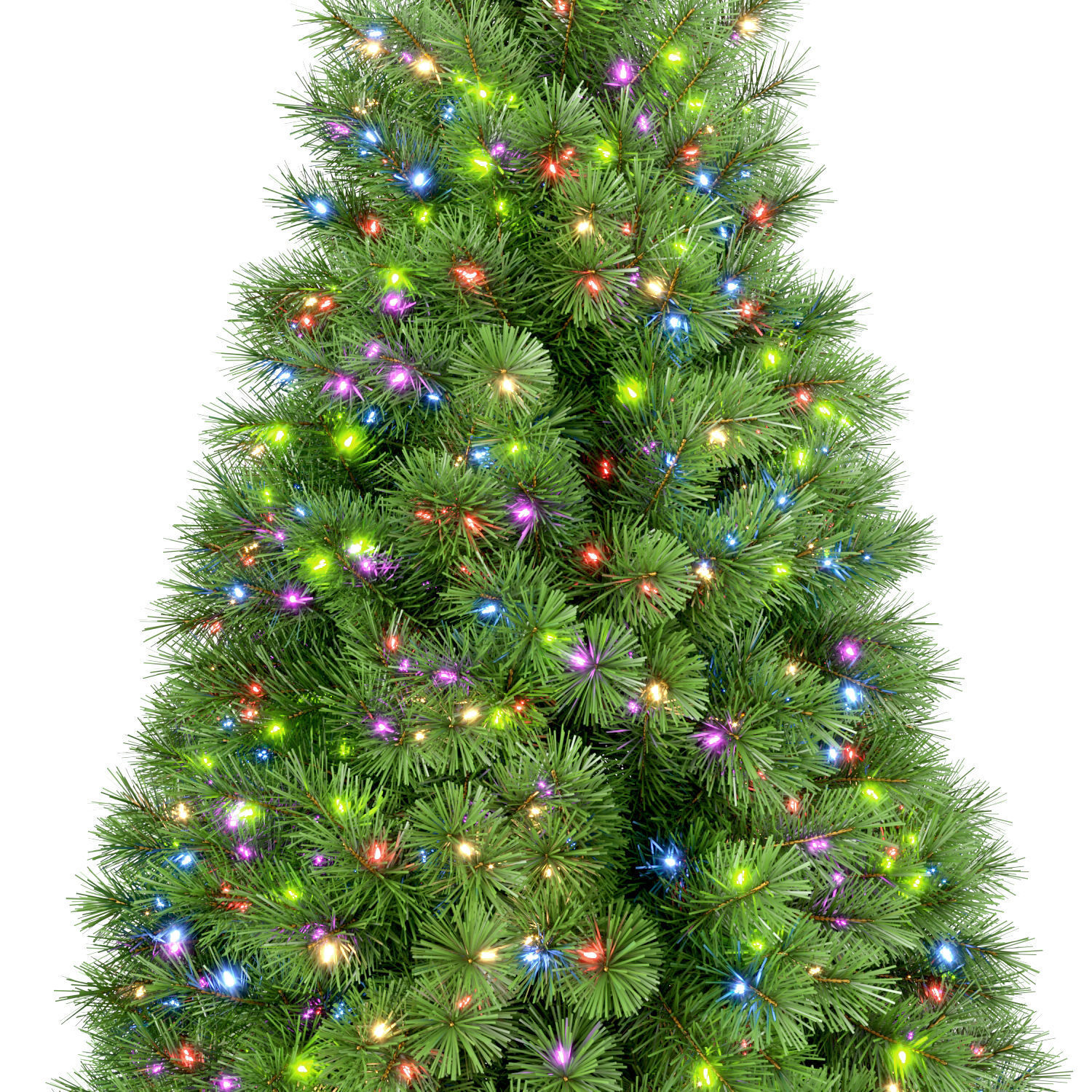 Christmas Tree 7 feet With Multicolor Lights 3D model_1