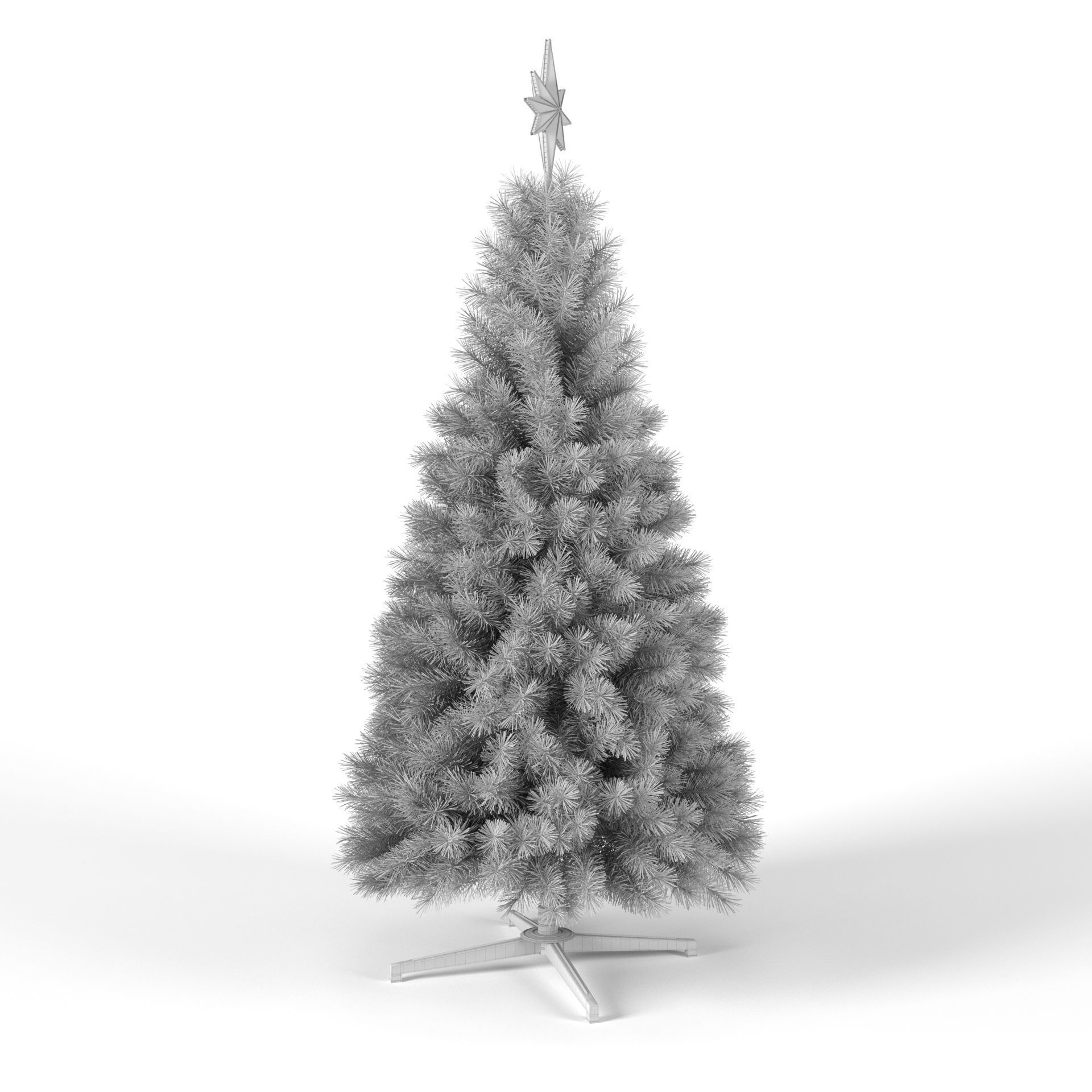 Christmas Tree 7 feet With Multicolor Lights 3D model_6