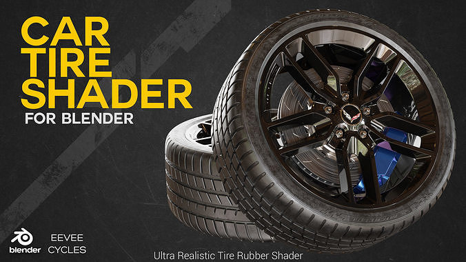Ultra Realistic Car Tire Shader - Manual video and PDF Tutorial 3D model