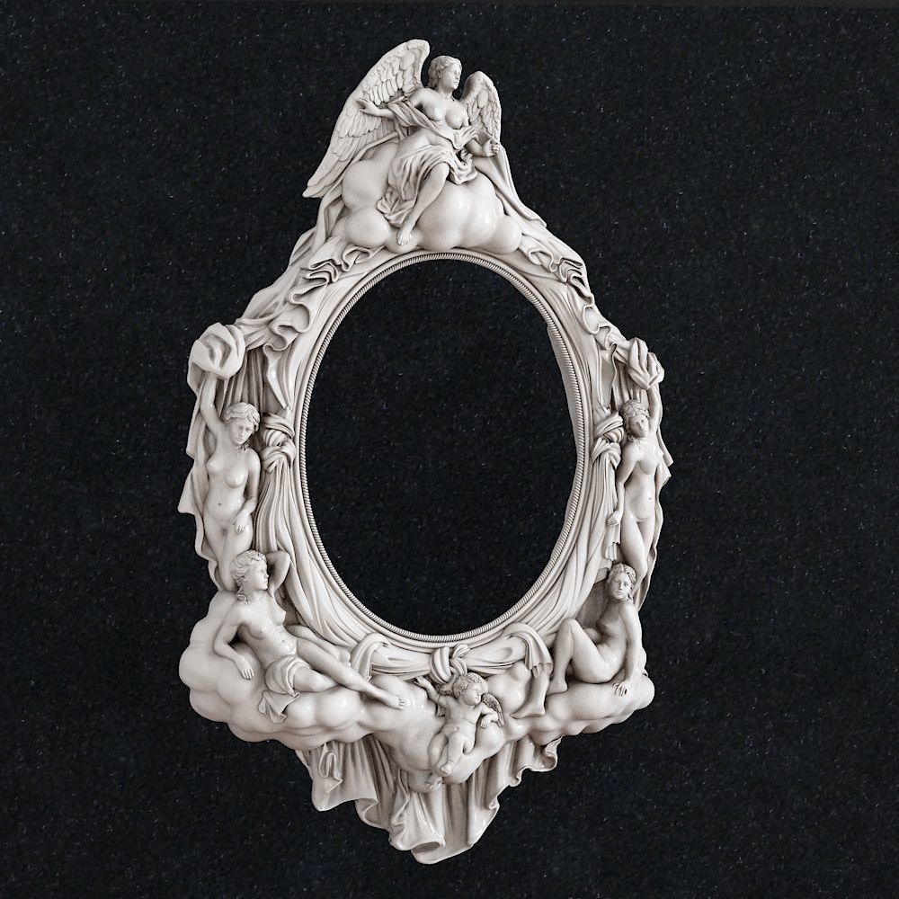 Picture frame woman baby 3D print model_4