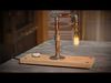 Steampunk Pipe Lamp with LED light bulb 3D model_1