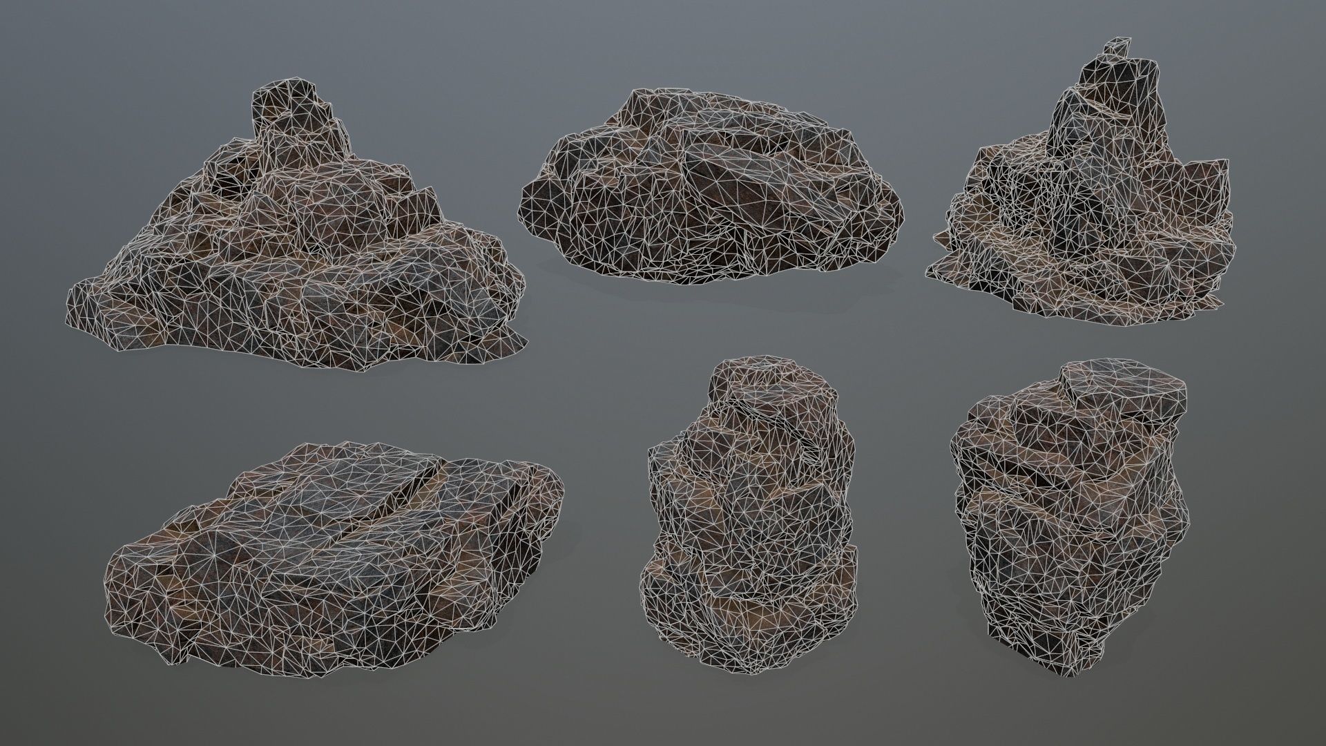 rocks rock Low-poly 3D model_23