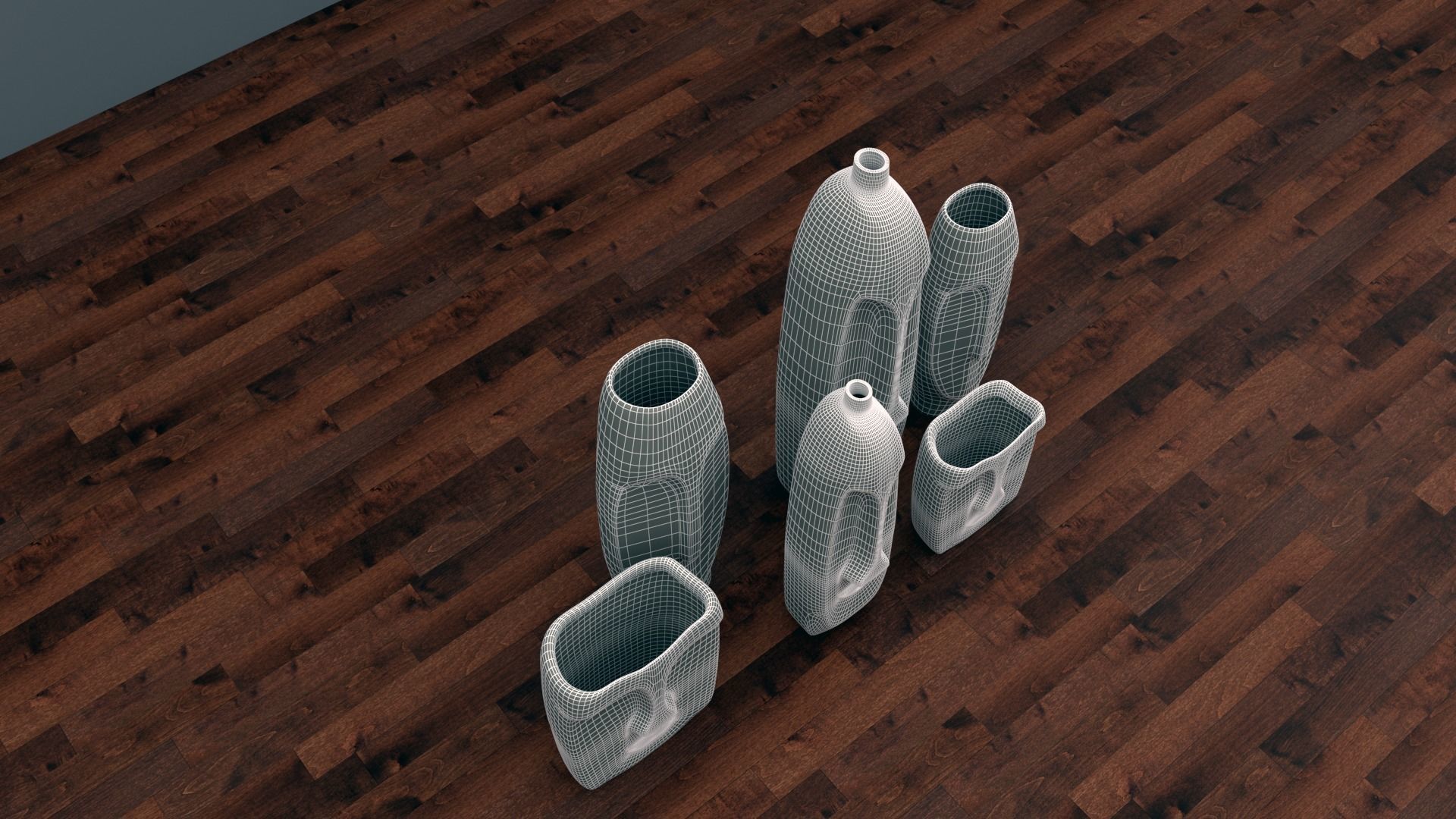 face vase collection 3D model_5