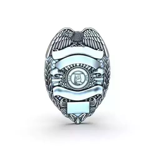 Opelika Police Badge 5 3D print model