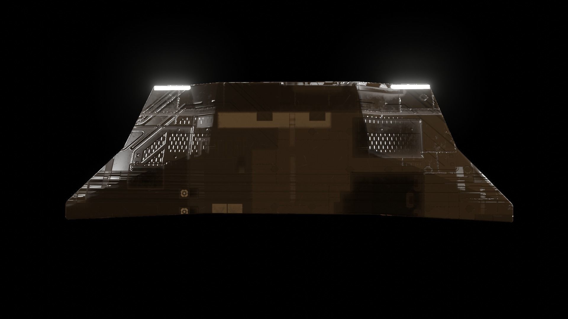 Military building ultra minimal design perfect for mobile games Low-poly 3D model_30