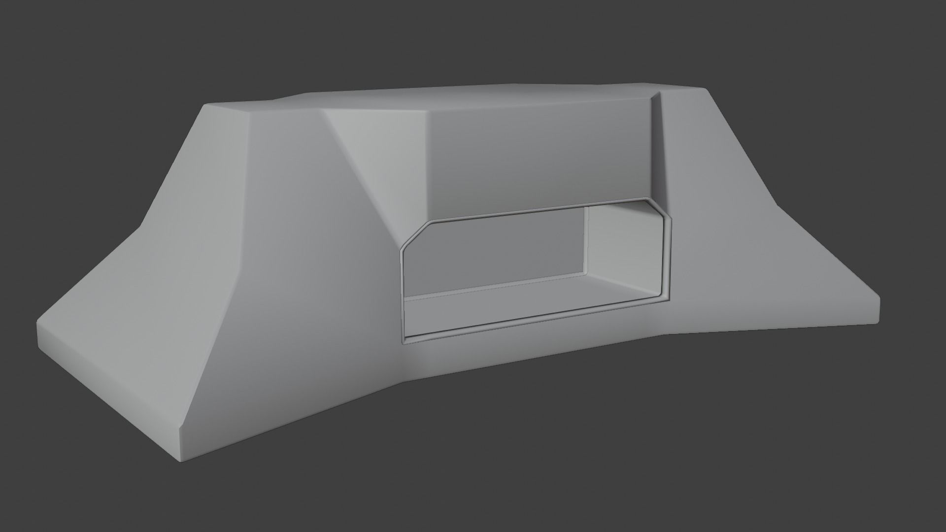 Military building ultra minimal design perfect for mobile games Low-poly 3D model_24