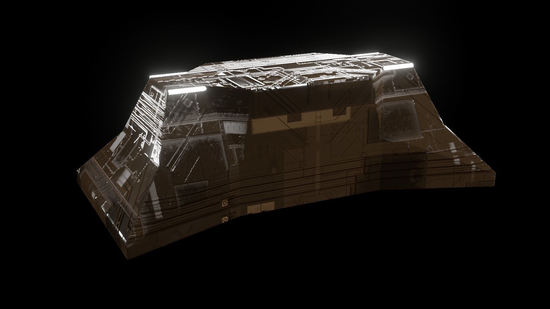 Military building ultra minimal design perfect for mobile games Low-poly 3D model_29