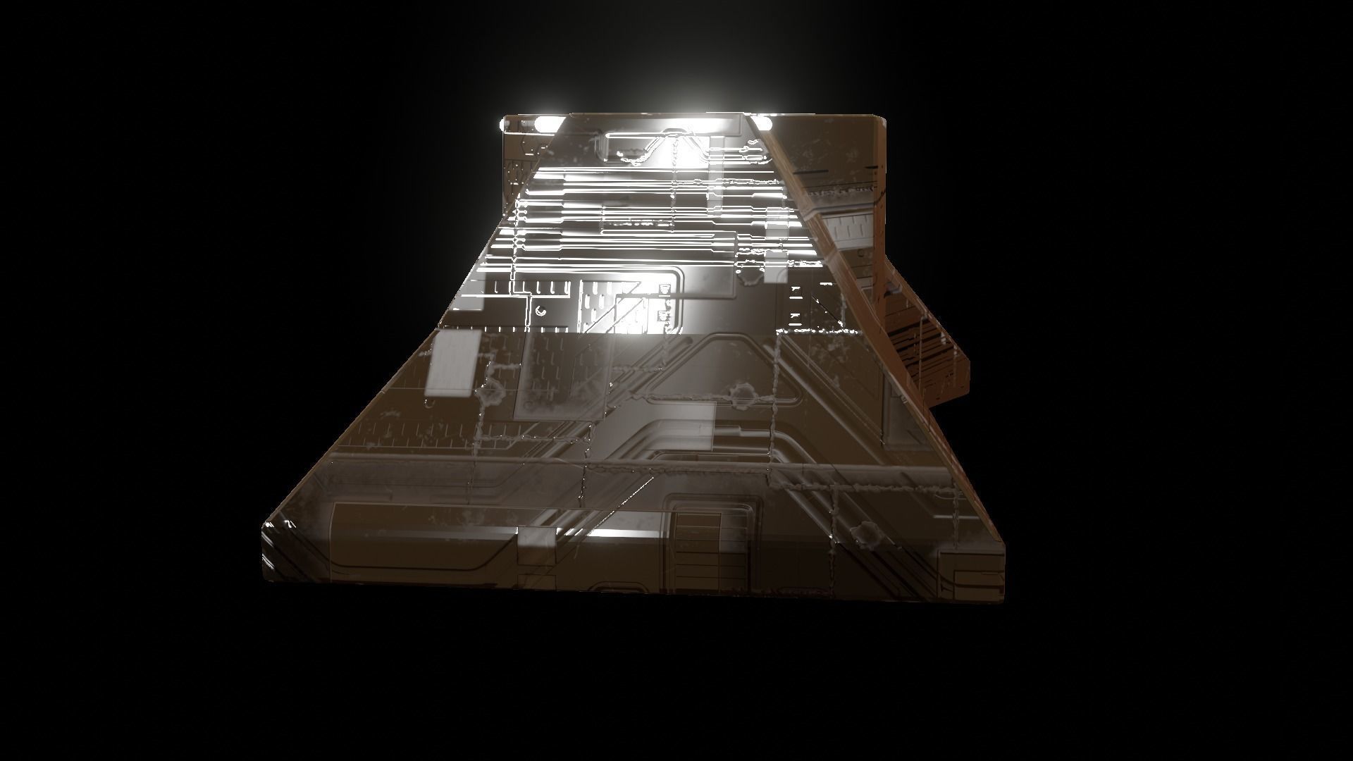 Military building ultra minimal design perfect for mobile games Low-poly 3D model_27